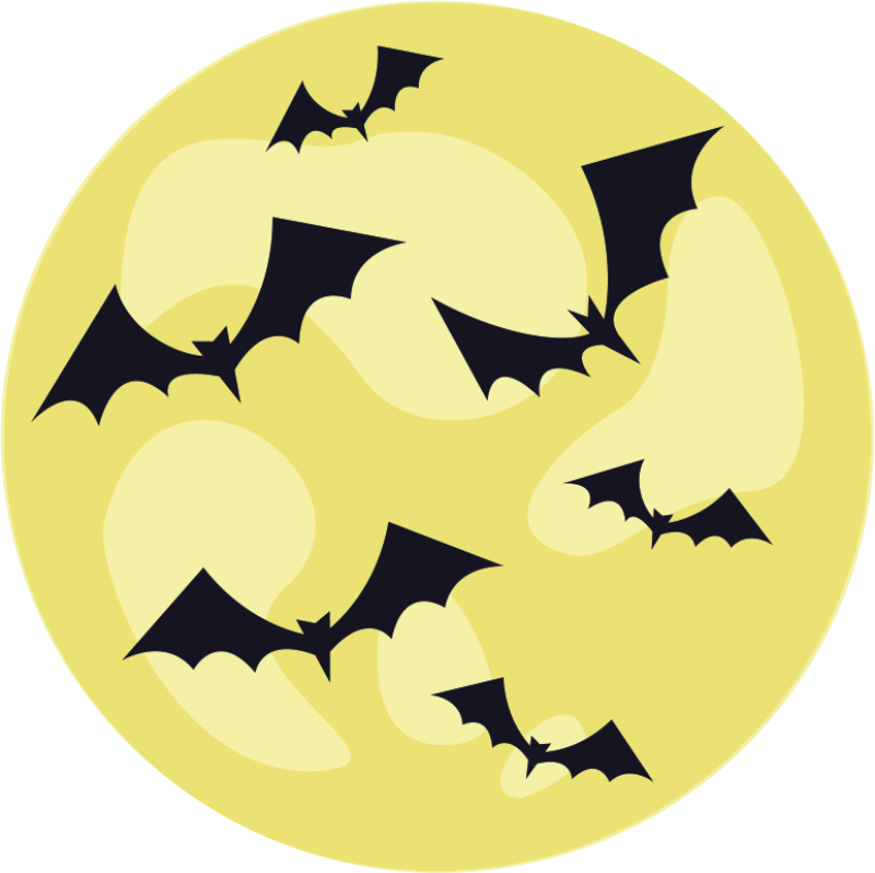 Halloween lepakko yö kuvio halloween vinyylimatto - Tenstickers