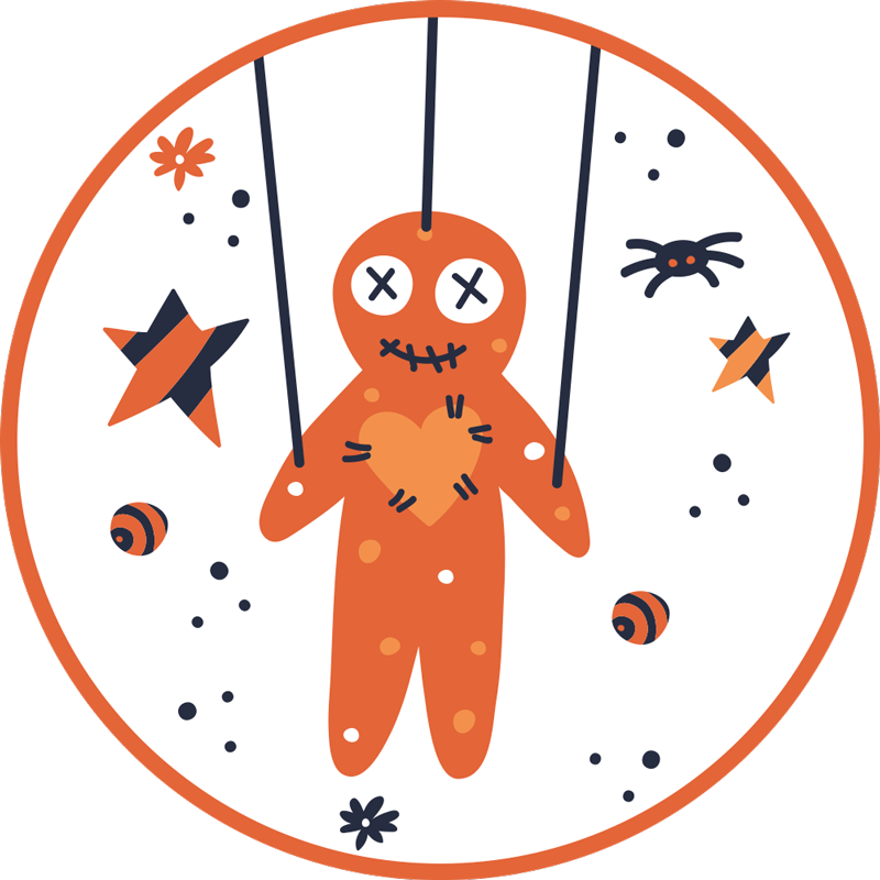 Halloween marionetti hymyillen halloween vinyylimatto - Tenstickers