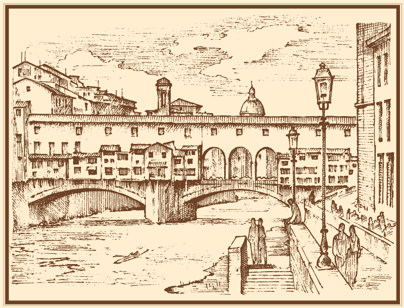 Firenze italiassa vinyylimatto olohuoneeseen - Tenstickers