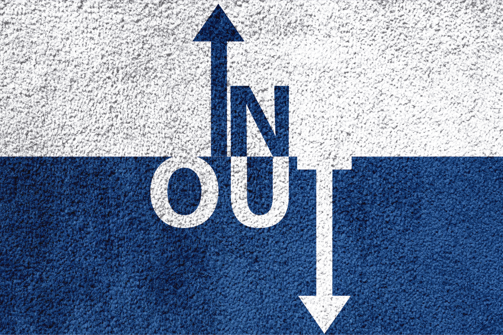 Sisään ja ulos lauseke vinyylimatto - Tenstickers