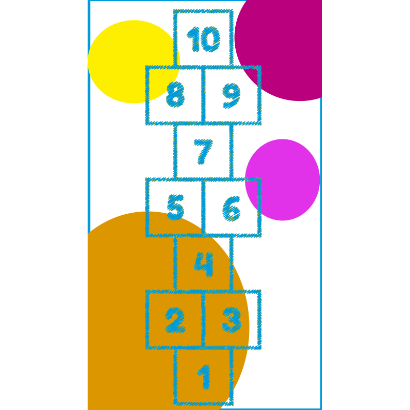 Lapset hyppivät pelivinyyli matolle vinyylimatto peli - Tenstickers