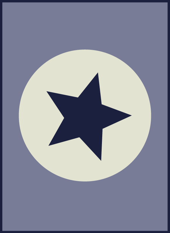 Sinisen tähden sävyjä tähti vinyylimatto - Tenstickers