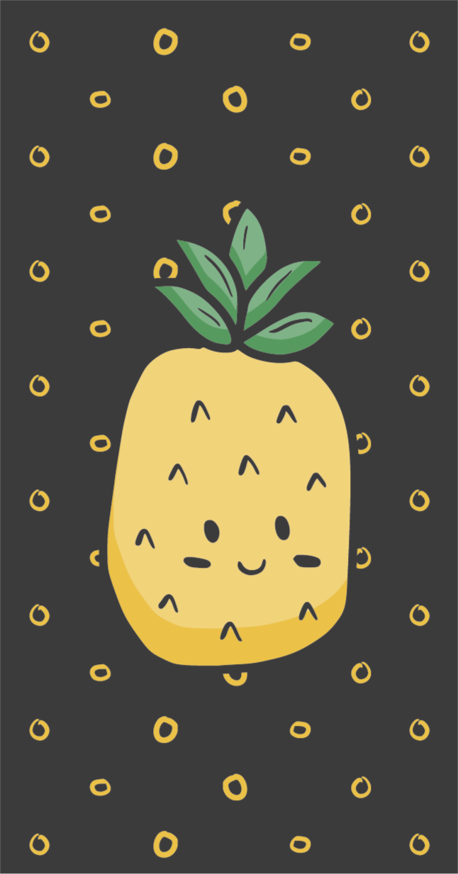 Vinyyli maton ananas lehdillä kukka vinyylimatto - Tenstickers