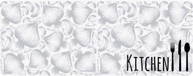 Vinyyli matto keittiöhaarukka ja veitsi lauseke vinyylimatto - Tenstickers