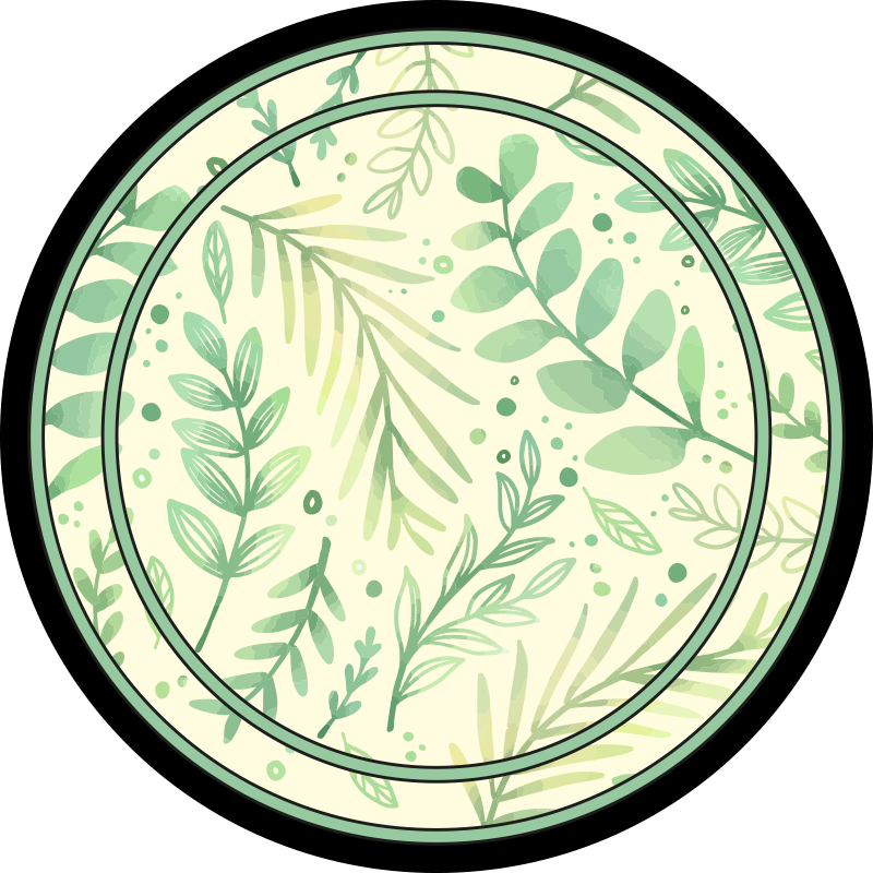 Kasvitieteellisen aiheen korostus kukka vinyylimatto - Tenstickers