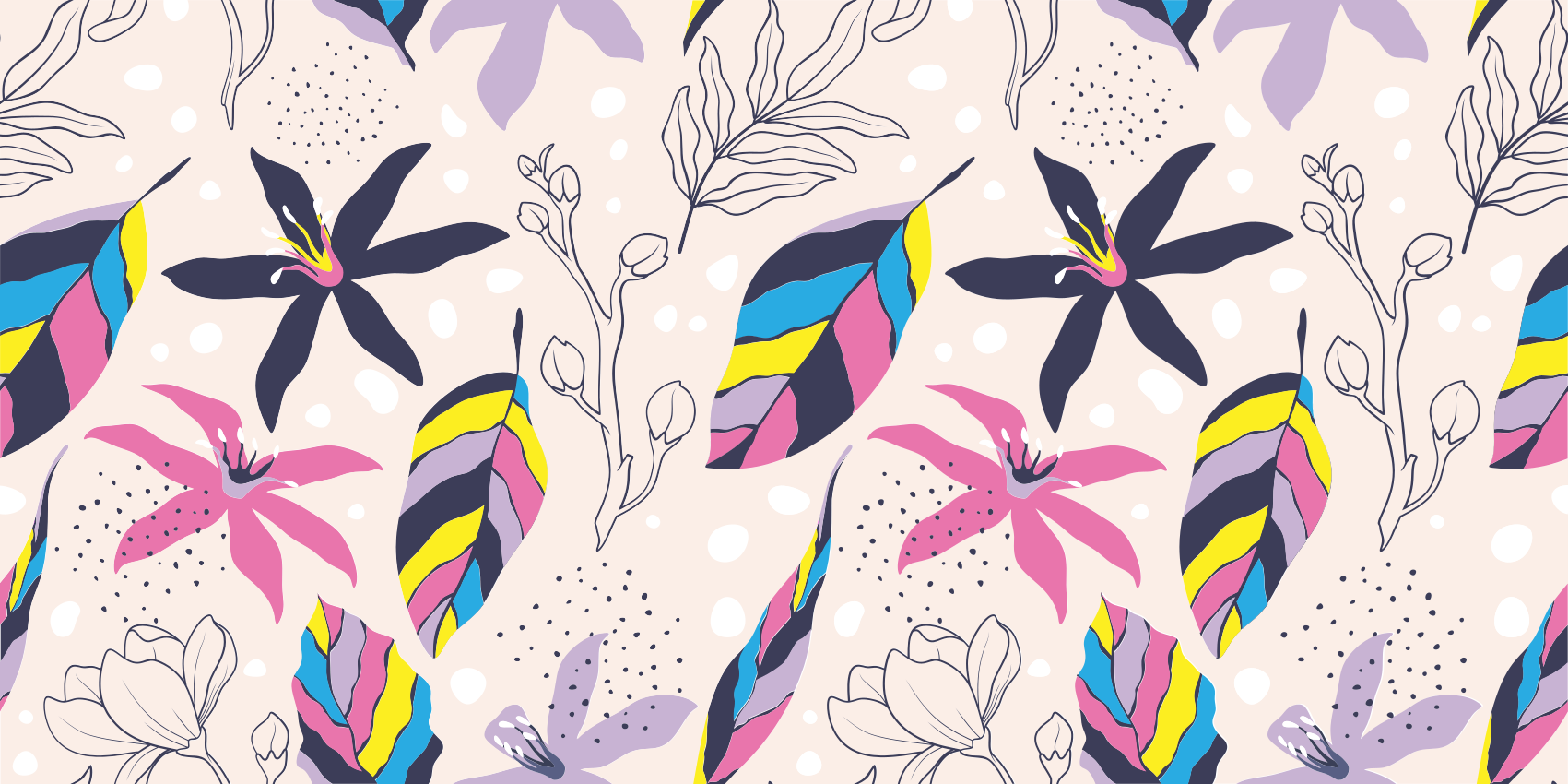 Kukka fantasia kukka vinyylimatto - Tenstickers