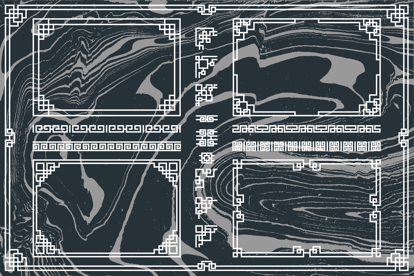 Marmoroitu tekstiili marmori vinyylimatto - Tenstickers