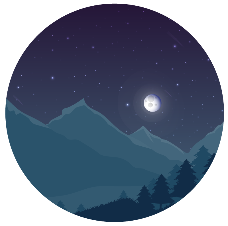 Yötaivas Luonto vinyylimatto - Tenstickers