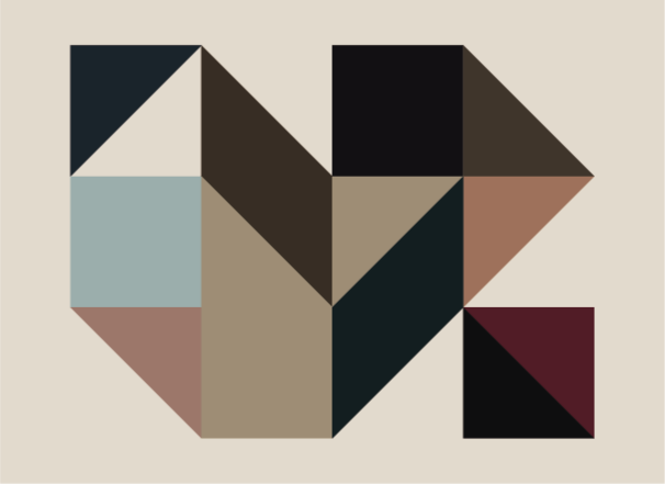 Geometristen muotojen sisustus geometrinen vinyylimatto - Tenstickers