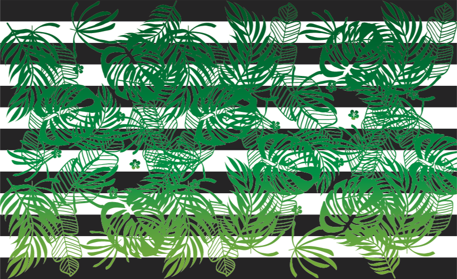 Raidallinen monstera-kasvi Luonto vinyylimatto - Tenstickers