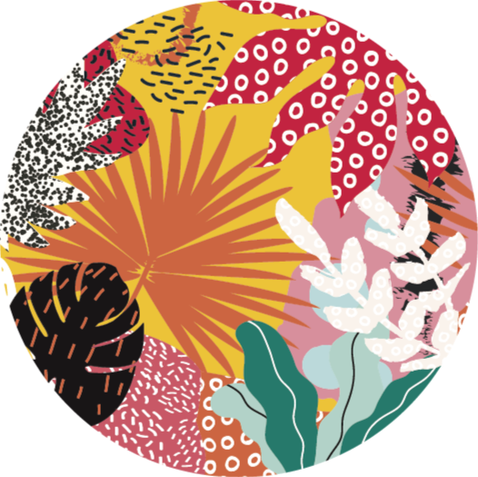 Trooppinen kasvitieteellinen harmonia kukka vinyylimatto - Tenstickers