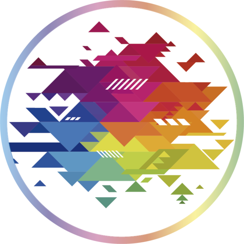 Värikkäitä geometrisia muotoja geometrinen vinyylimatto - Tenstickers