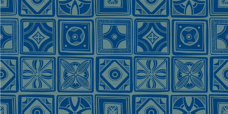 Koristeellinen geometrinen laatta vinyylimatto - Tenstickers