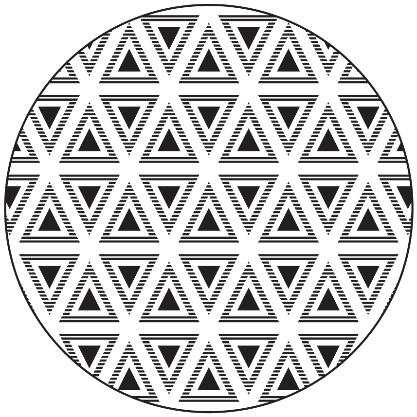 Geometrinen kolmion muotoinen kuvio vinyylimatto - Tenstickers