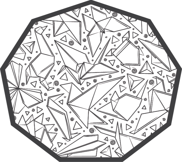 Geometriset muodot kahdeksankulmio vinyylimatto geometrinen - Tenstickers