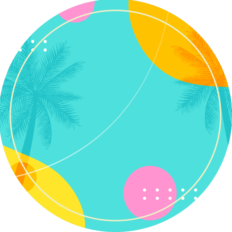 Trooppinen palmu sisustus kukka vinyylimatto - Tenstickers