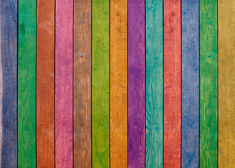 Puinen monivärinen kuvio puu aiheinen vinyylimatto - Tenstickers