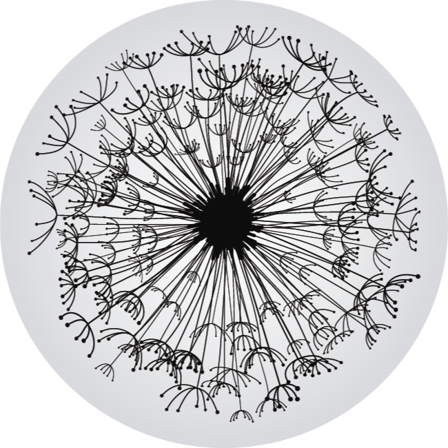 Pyöreä vinyyli matto lehdillä kukka vinyylimatto - Tenstickers