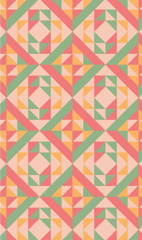 Geometrisesti kuvioitu kokonaisuus vinyylimatto geometrinen - Tenstickers