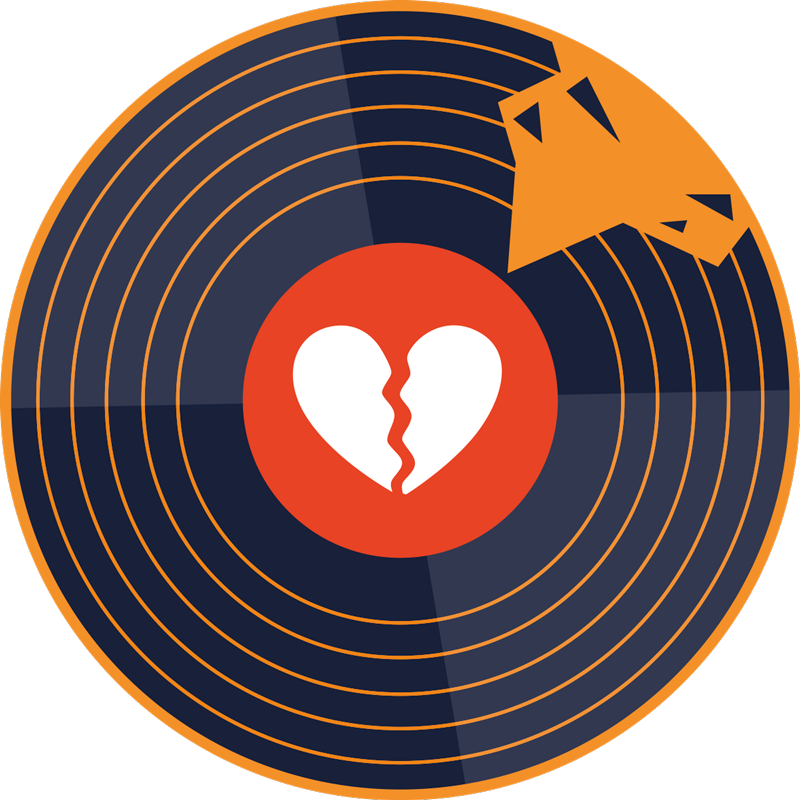 Rikki sydän vinyyli moderni vinyylimatto - Tenstickers