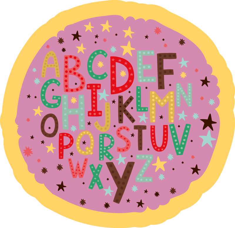 Opettavainen aakkosellinen aakkoset vinyylimatto - Tenstickers