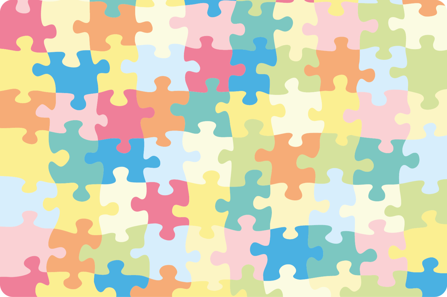 Värikkäät palapelin palaset Lisää vinyylimattoja lapsille - Tenstickers