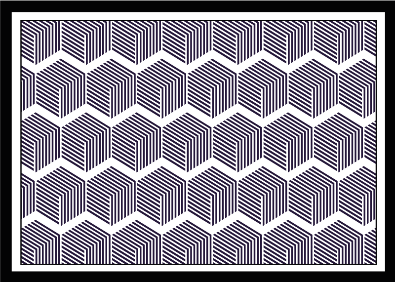 Kubistinen kontrasti vinyylimatto geometrinen - Tenstickers