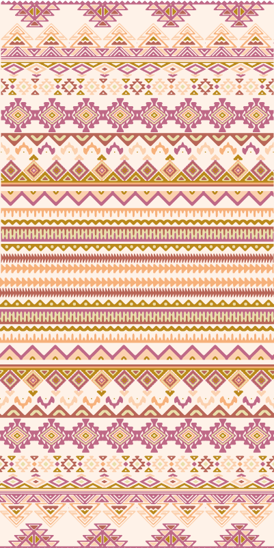 Boho-tyyli vinyylimatto retro - Tenstickers