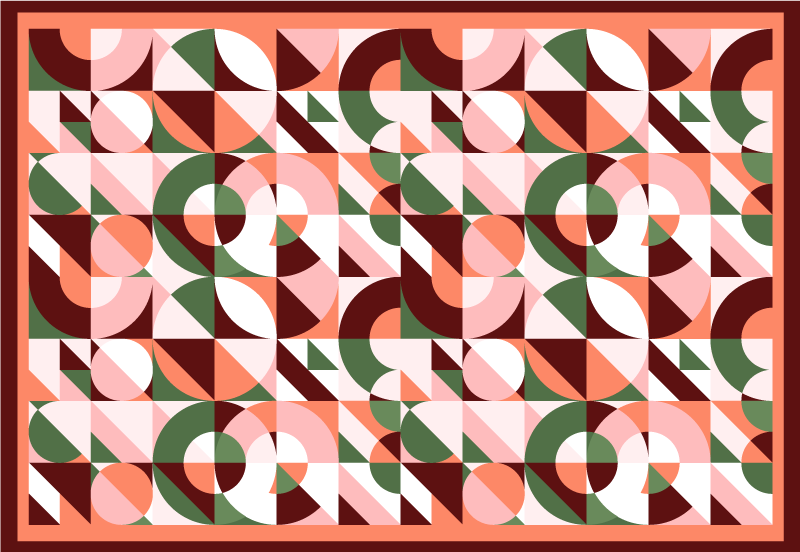 Geometrinen mosaiikkikuvio vinyylimatto geometrinen - Tenstickers