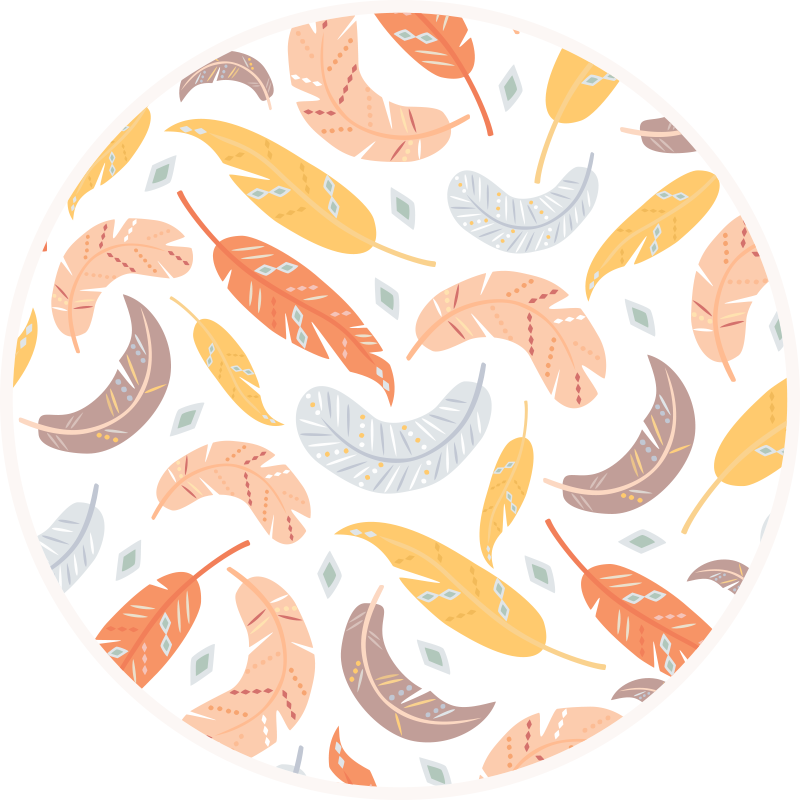 Pastelli höyhenet Luonto vinyylimatto - Tenstickers