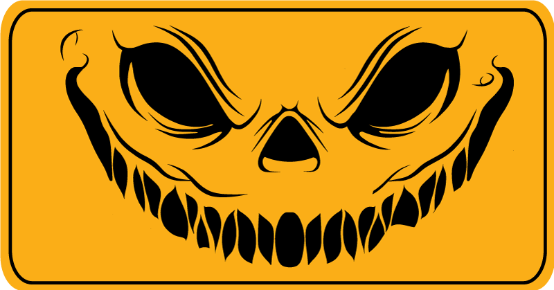 Hymiö kasvot pelottava halloween vinyylimatto - Tenstickers