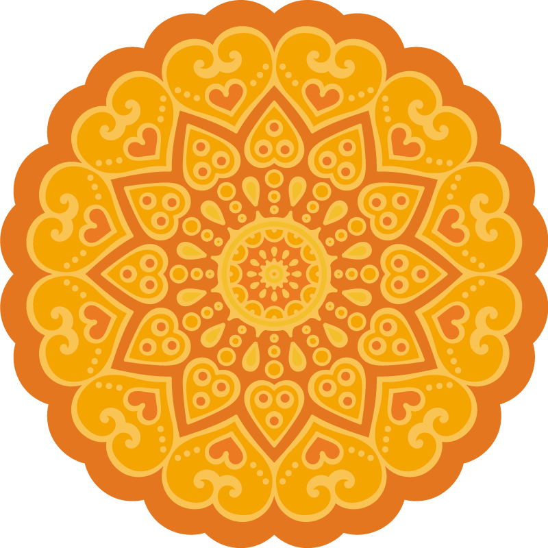 Mandala-lattiakorostus vinyylimatto mandala - Tenstickers