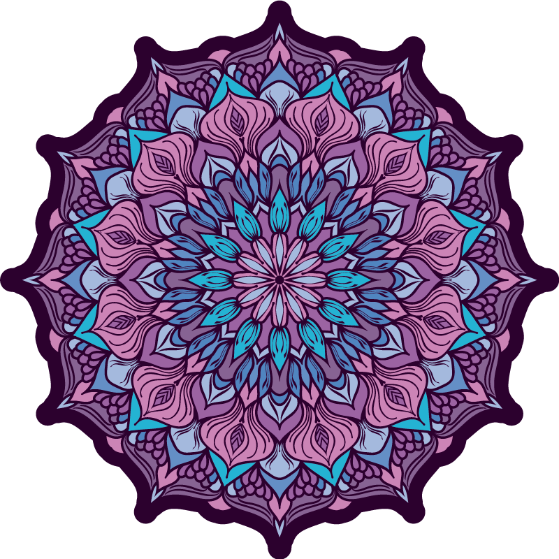 Boho mandala kuvio vinyylimatto mandala - Tenstickers