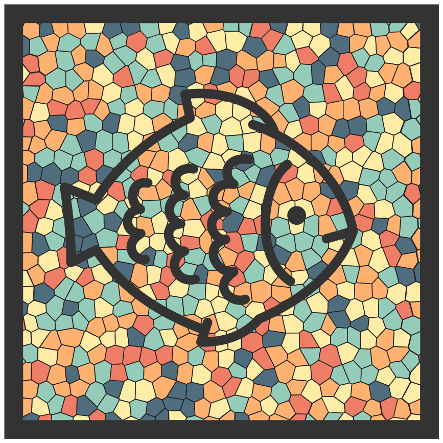 Mosaiikkikala vinyylimatto mosaiikki - Tenstickers