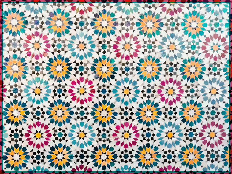 Välimeren mosaiikkikuvio vinyylimatto kylpyhuoneeseen - Tenstickers