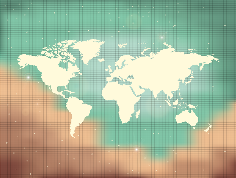 Maailmankartan kuva maailmakartta vinyylimatto - Tenstickers
