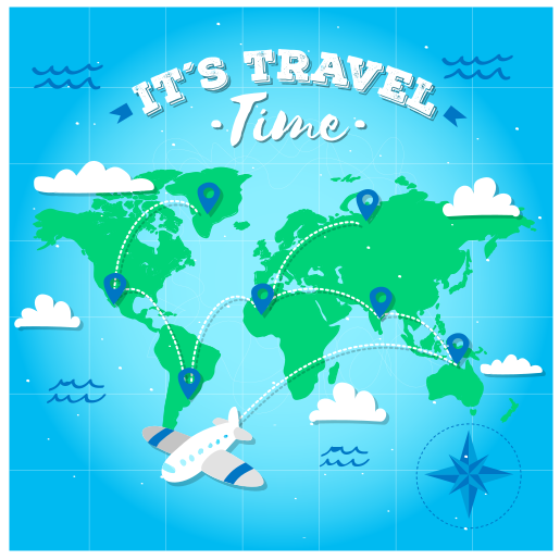 Vihreä maailmankartta maailmakartta vinyylimatto - Tenstickers