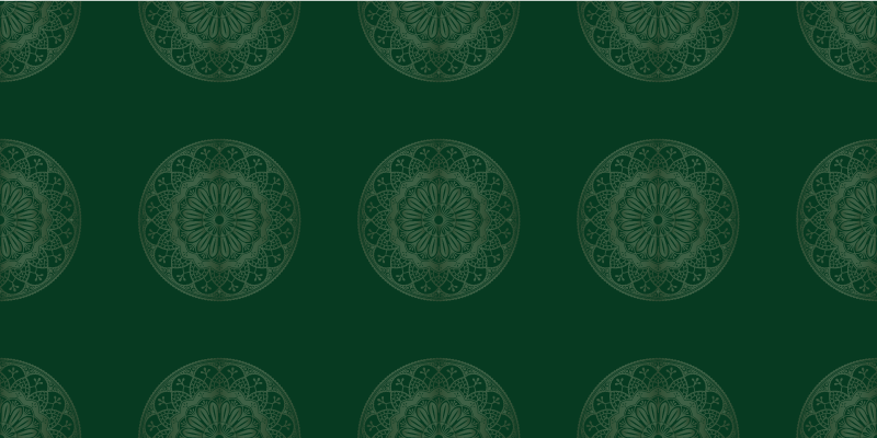 Vihreä mandala kuvio vinyylimatto mandala - Tenstickers