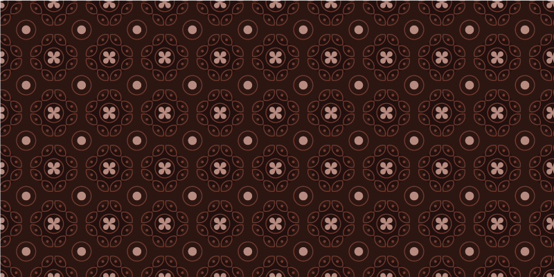 Ruskea mandala kuvio vinyylimatto mandala - Tenstickers