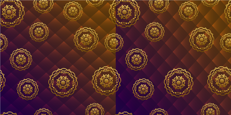 Mandala-aiheinen peittokuva vinyylimatto mandala - Tenstickers