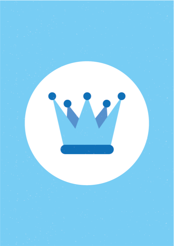 Sininen kruunu Vauvan huoneen vinyylimatto - Tenstickers