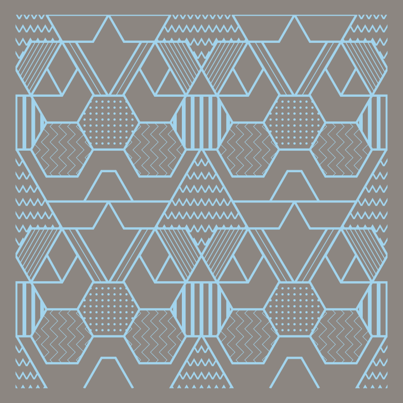 Geometrisia abstrakteja muotoja vinyylimatto geometrinen - Tenstickers