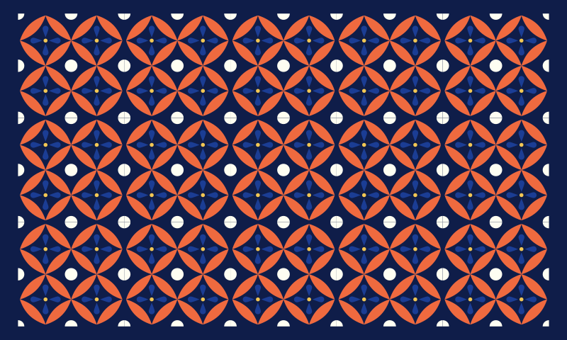 Geometrisesti kuvioitu näyttö vinyylimatto geometrinen - Tenstickers