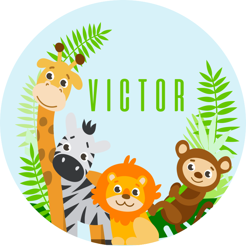 Muokattavat eläimet nimi vinyylimatto - Tenstickers