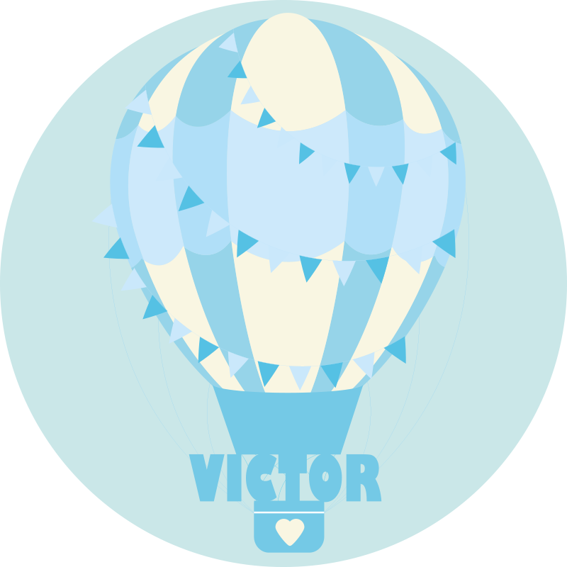 Henkilökohtaiset värikkäät ilmapallot nimi vinyylimatto - Tenstickers