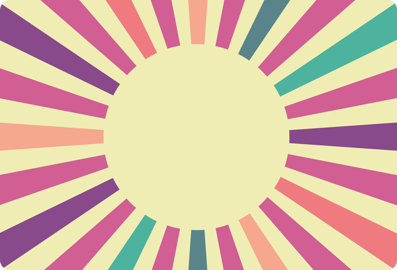 Säteilevien linjojen suunnittelu vinyylimatto geometrinen - Tenstickers