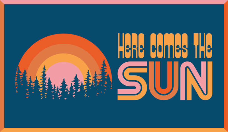 Auringonnousun siluettikohtaus lauseke vinyylimatto - Tenstickers