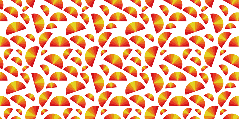 Pyöreä kuviosarja vinyylimatto geometrinen - Tenstickers