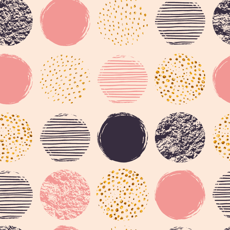 Pilkkuyhtye vinyylimatto geometrinen - Tenstickers