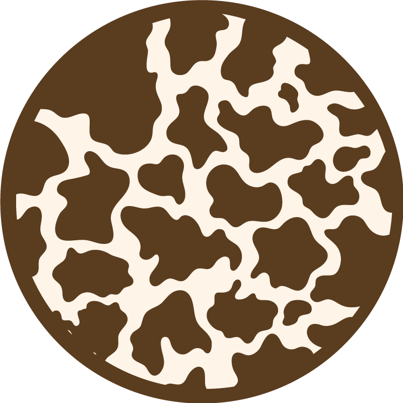 Ruskea lehmä vinyylimatto eläinpainatus - Tenstickers